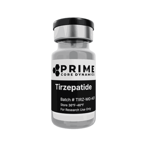 Tirzepatide vial, Prime Core Dynamics